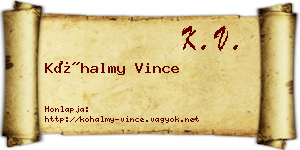 Kőhalmy Vince névjegykártya